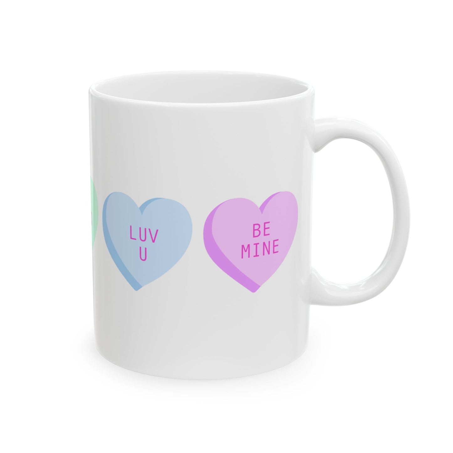 Ceramic Heart Mug, (11oz, 15oz)