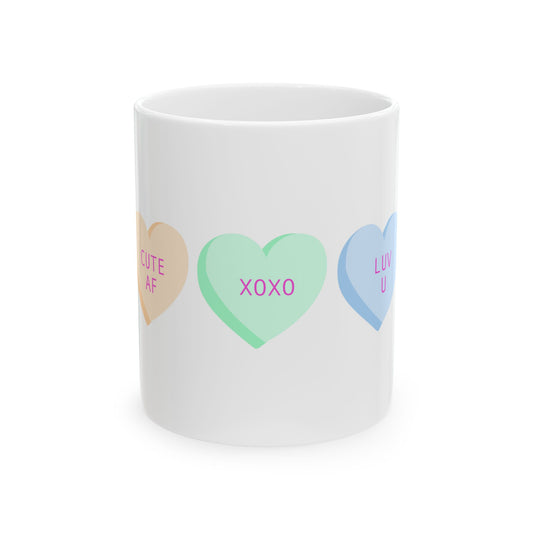 Ceramic Heart Mug, (11oz, 15oz)