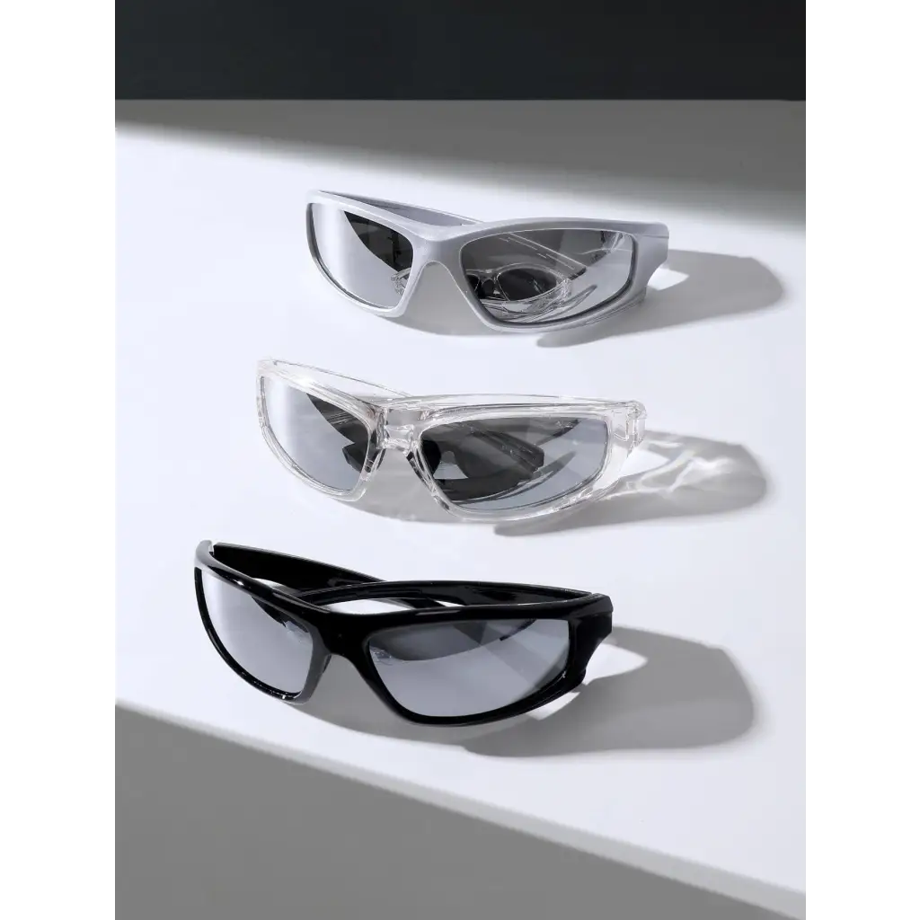 3pcs Women’s Oversized Wrap Y2k Cycling Sunglasses - Color-2