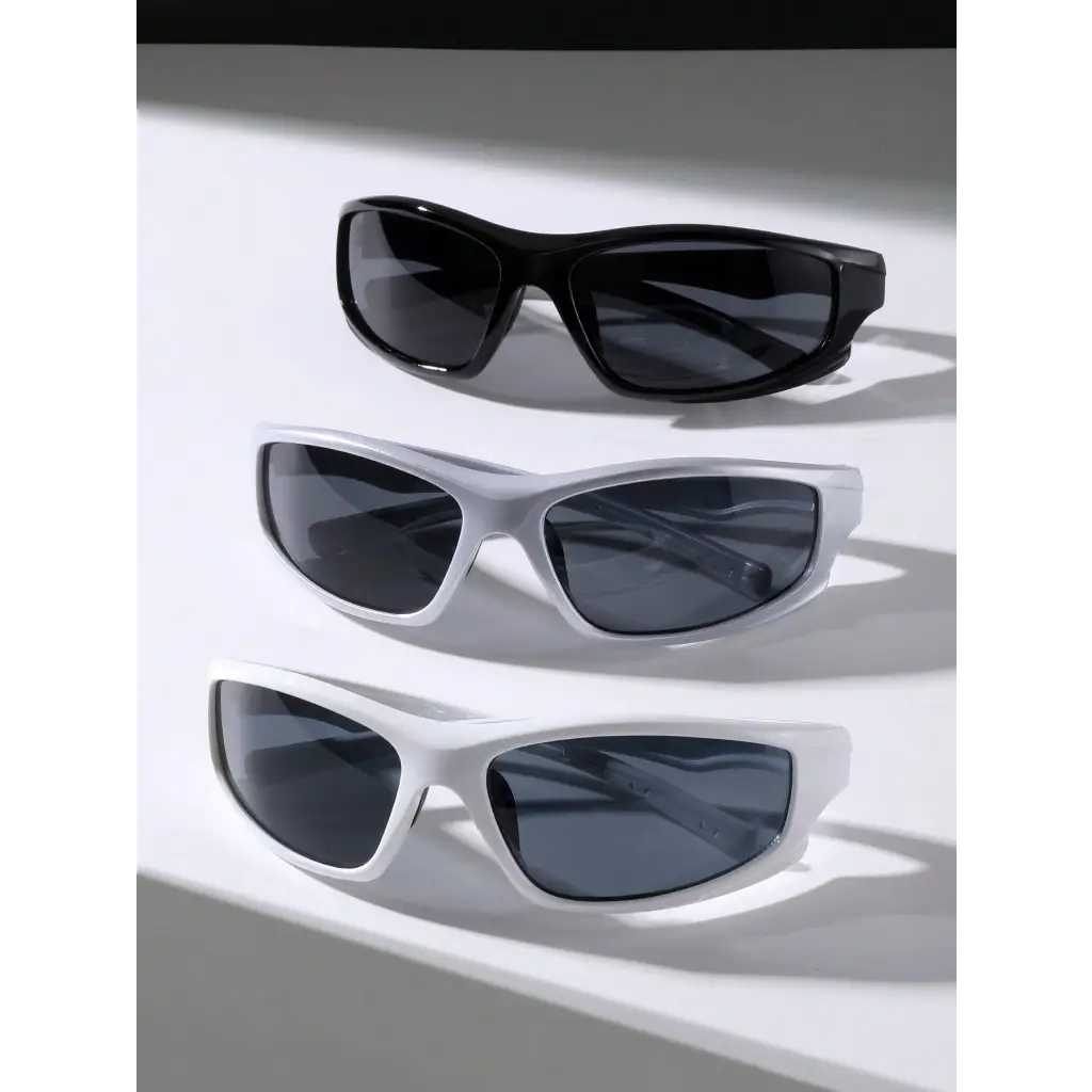 3pcs Women’s Oversized Wrap Y2k Cycling Sunglasses - Color-4
