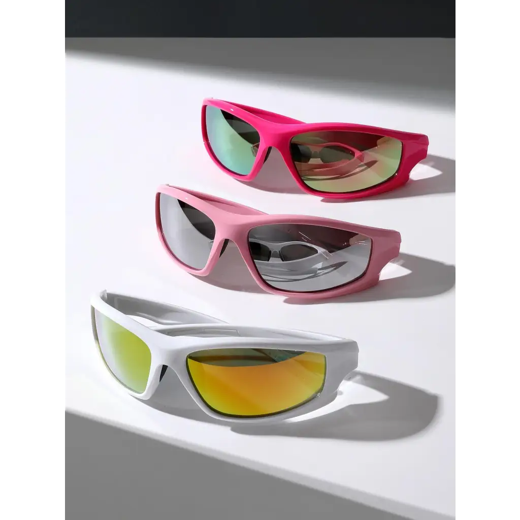 3pcs Women’s Oversized Wrap Y2k Cycling Sunglasses - Color-5